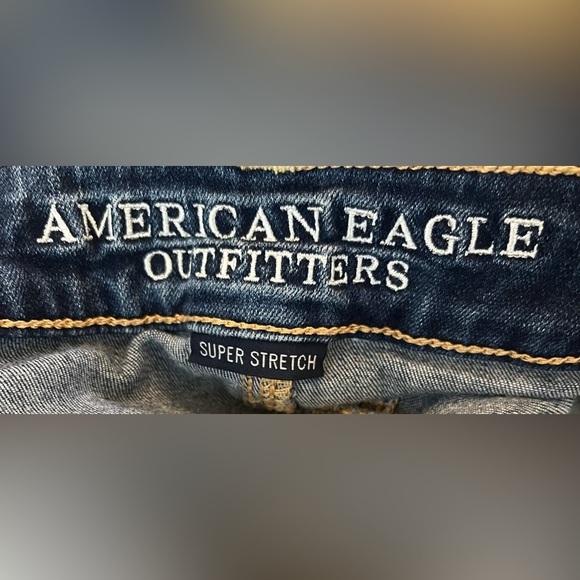 American Eagle AE Outfitters super stretch jegging crop denim jeans SZ 4 regular - Picture 7 of 8